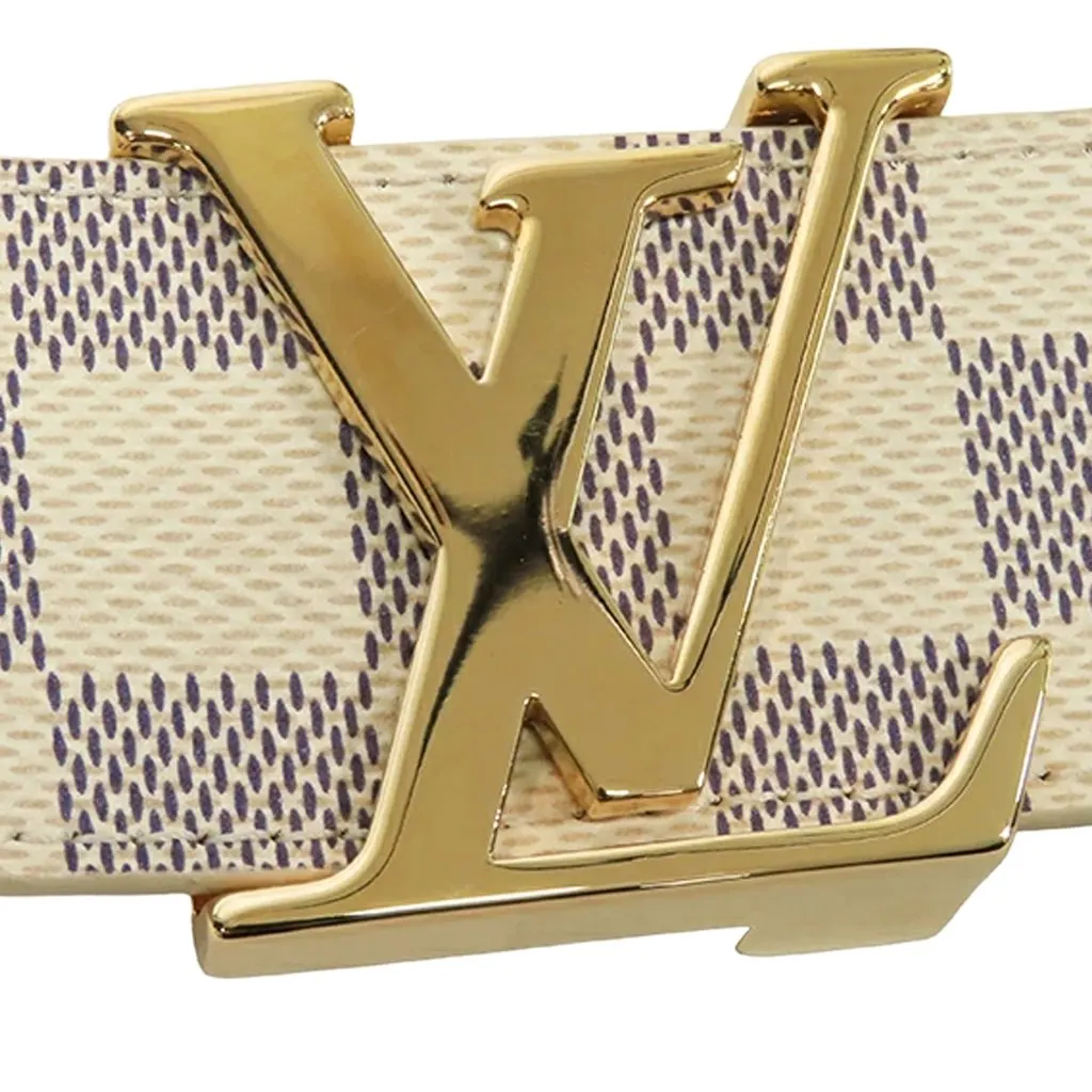 Louis Vuitton Damier Azur Initiales Belt White Canvas Good - Box View
