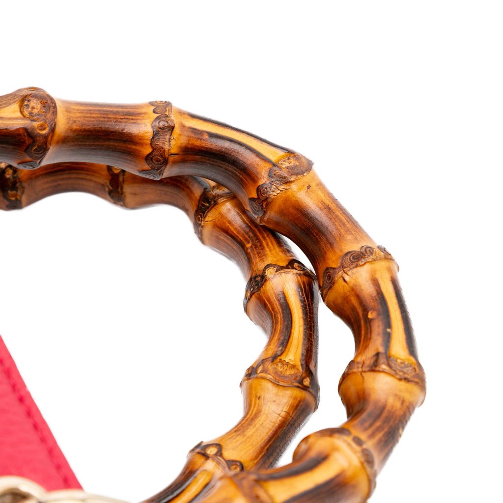 Gucci Mini Bicolor Calfskin Bamboo Shopper Satchel - Image 13