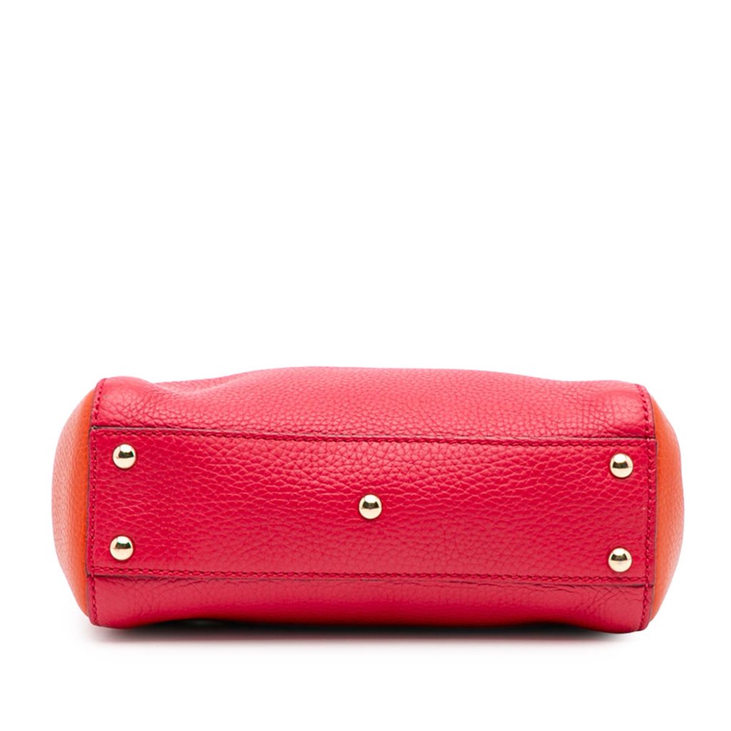 Gucci Mini Bicolor Calfskin Bamboo Shopper Satchel - Image 6