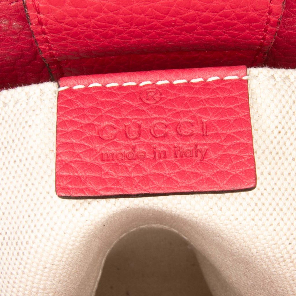 Gucci Mini Bicolor Calfskin Bamboo Shopper Satchel - Side view