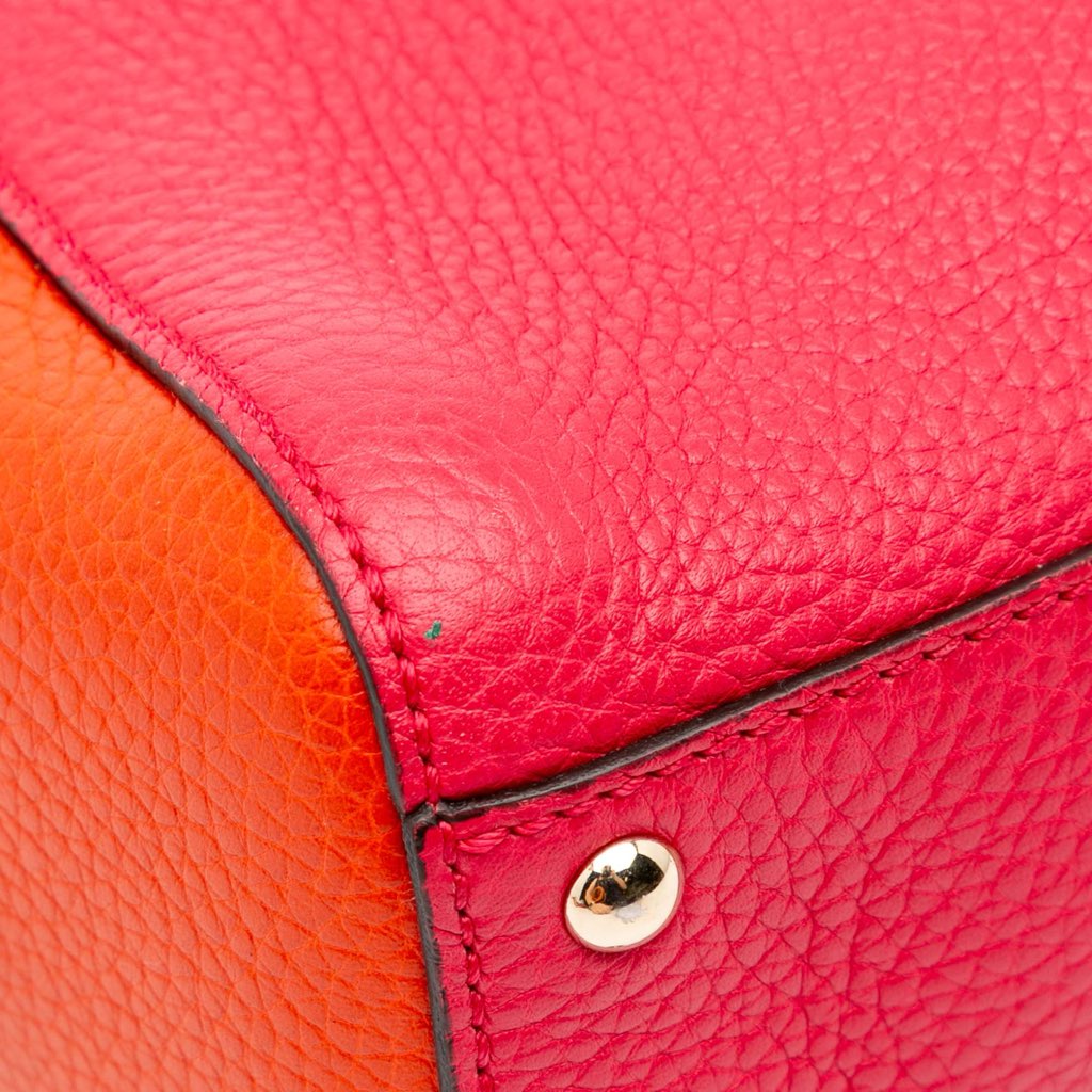 Gucci Mini Bicolor Calfskin Bamboo Shopper Satchel - Detail 2