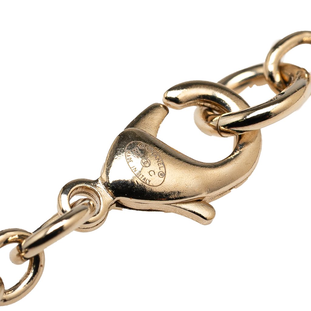 Chanel Gold Plated Enamel CC Lion Book Locket Pendant Necklace - Image 6