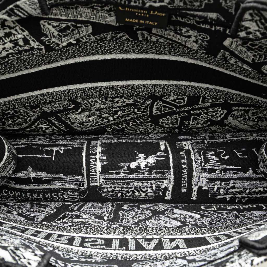 Dior Medium Canvas Embroidered Plan De Paris Book Tote - 4