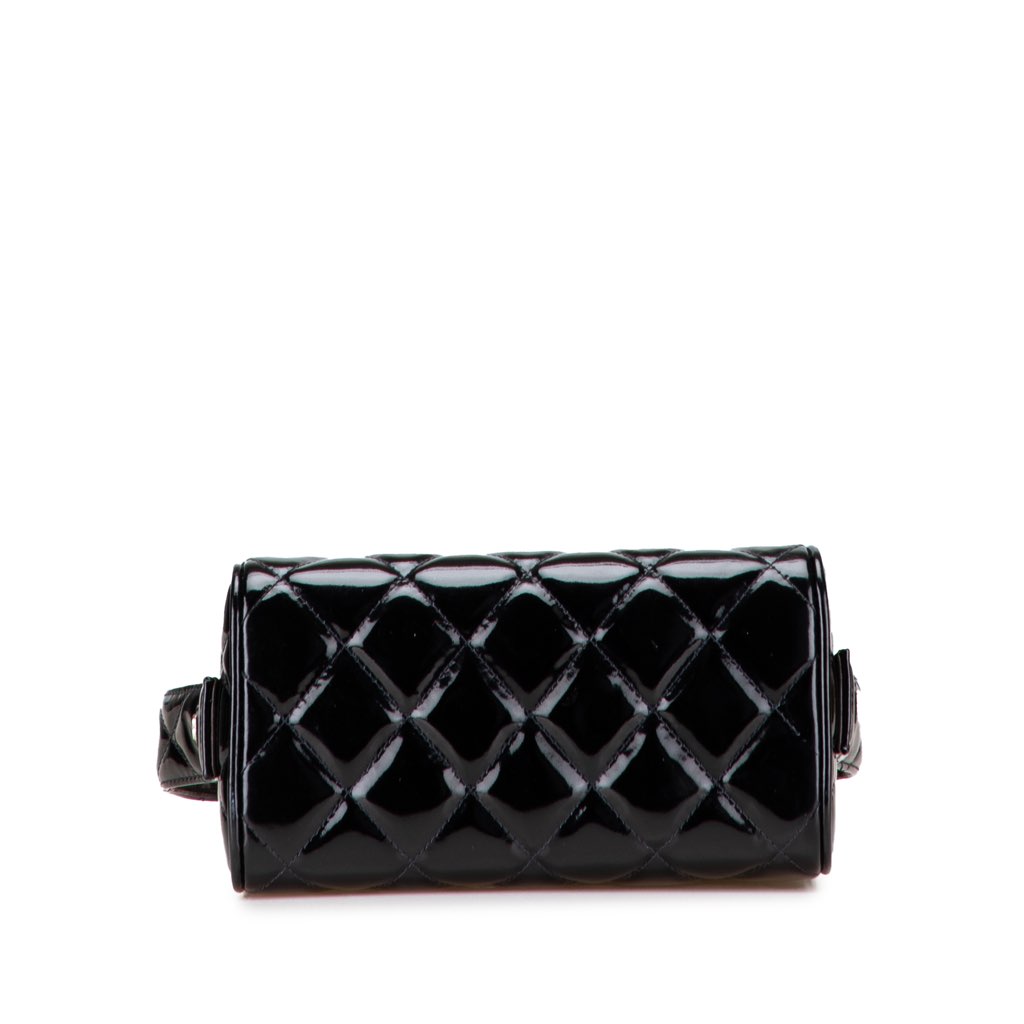 Chanel Quilted Patent Leather Box Handbag - 3
