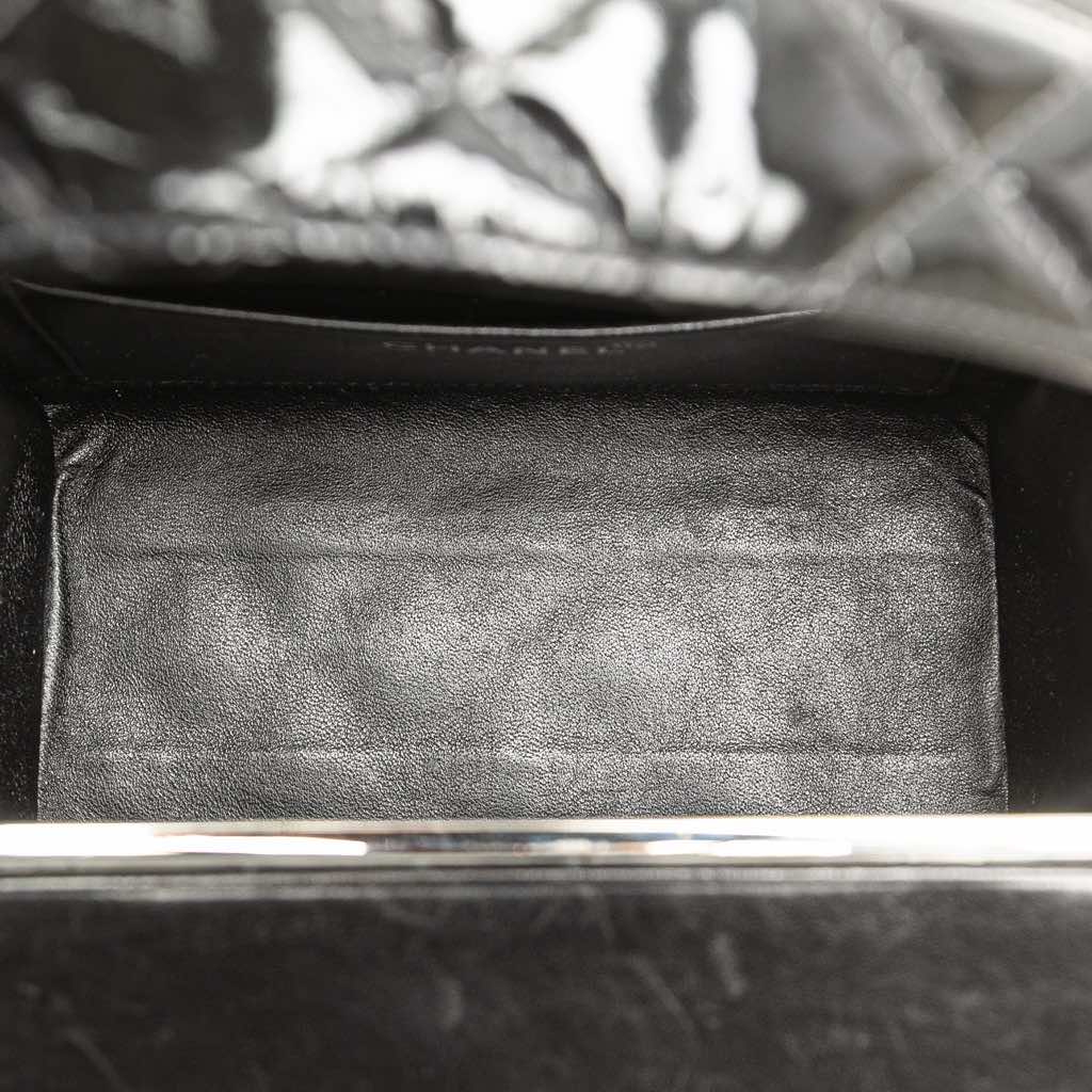 Chanel Quilted Patent Leather Box Handbag - 4