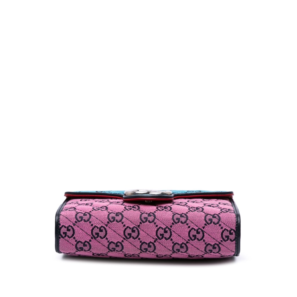 Gucci GG Marmont Matelasse Diagonal Canvas Chain Wallet - 3