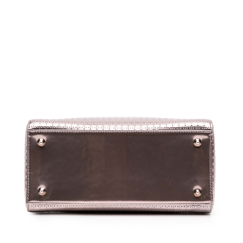 Dior Medium Metallic Patent Microcannage Lady Dior - 3