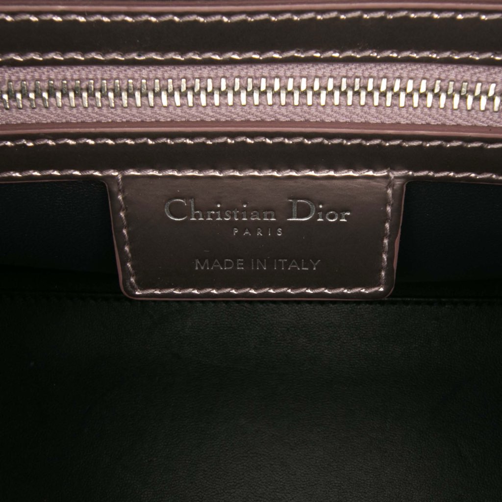 Dior Medium Metallic Patent Microcannage Lady Dior - 5