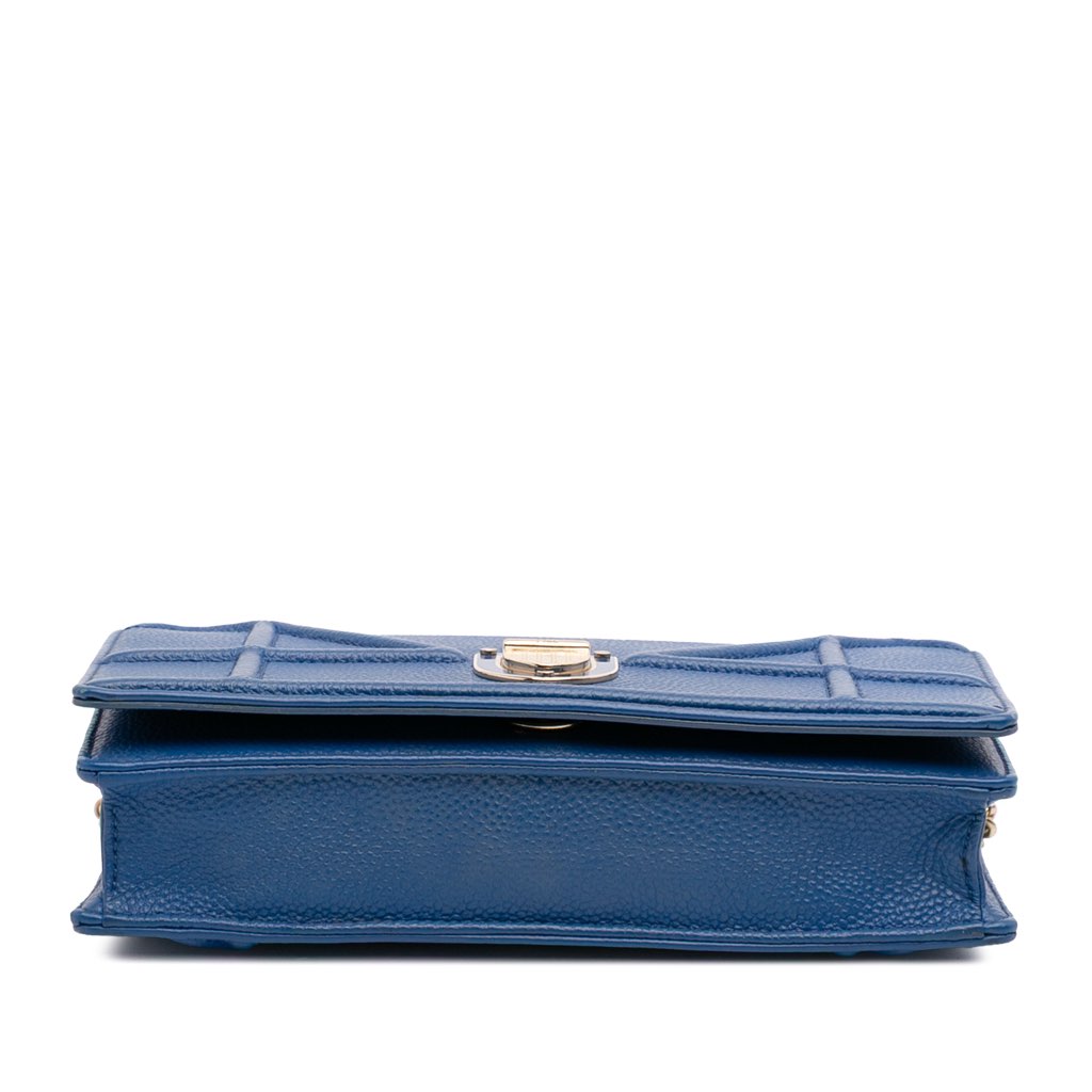 Dior Grained Calfskin Diorama Wallet on Chain - Image 6