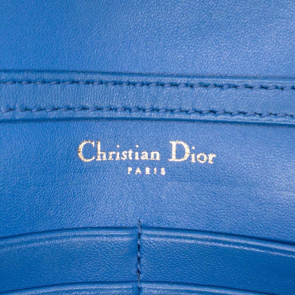 Dior Grained Calfskin Diorama Wallet on Chain - Side view