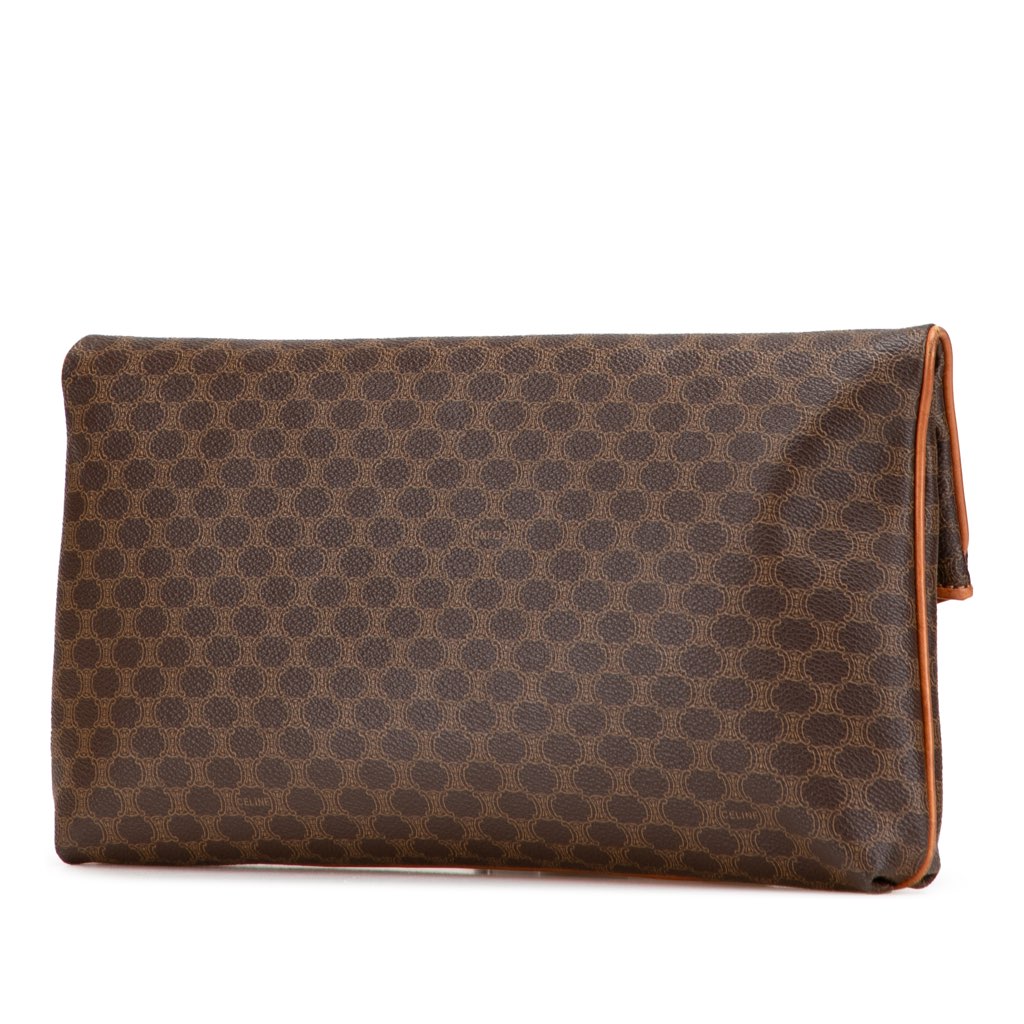 Celine Macadam Coated Canvas Clutch - Back view