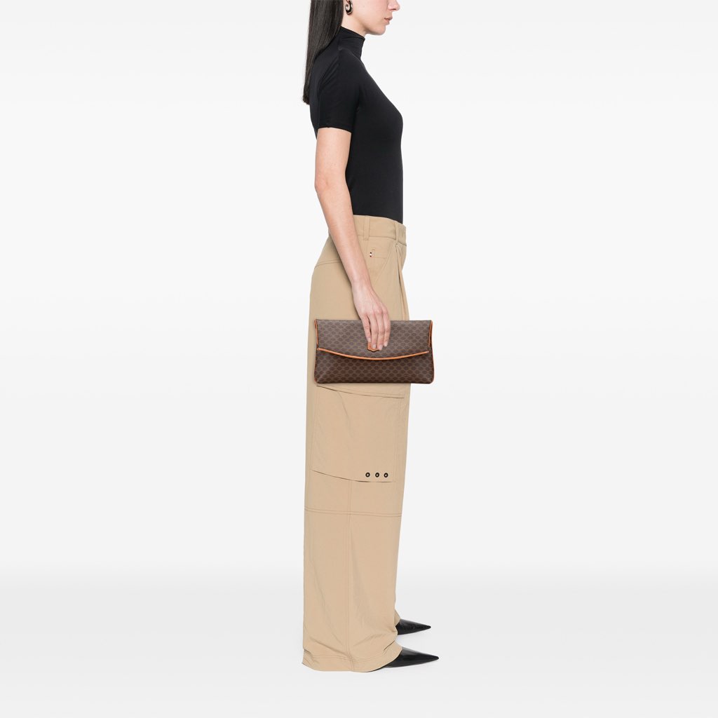 Celine Macadam Coated Canvas Clutch - Image 13