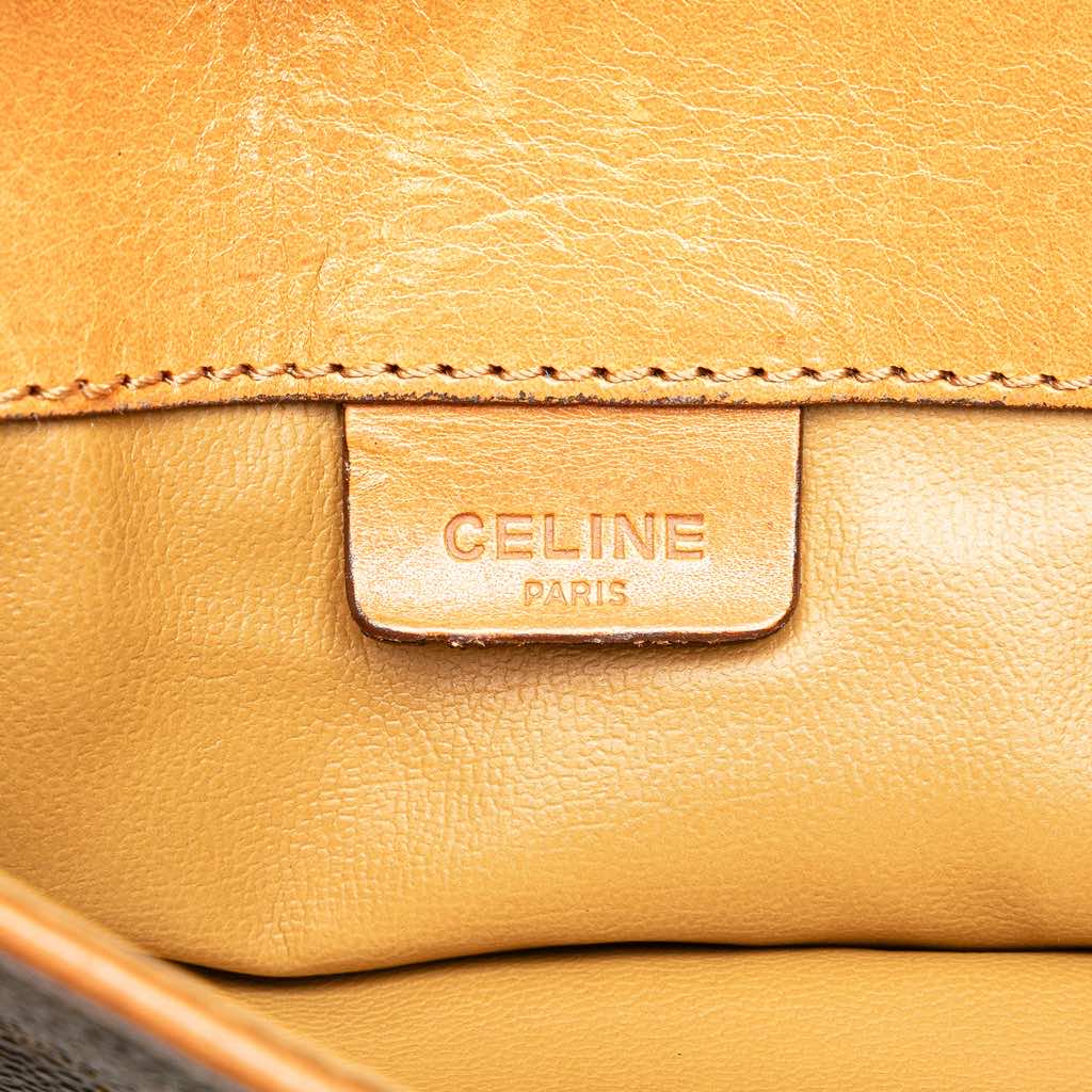 Celine Macadam Coated Canvas Clutch - Side view