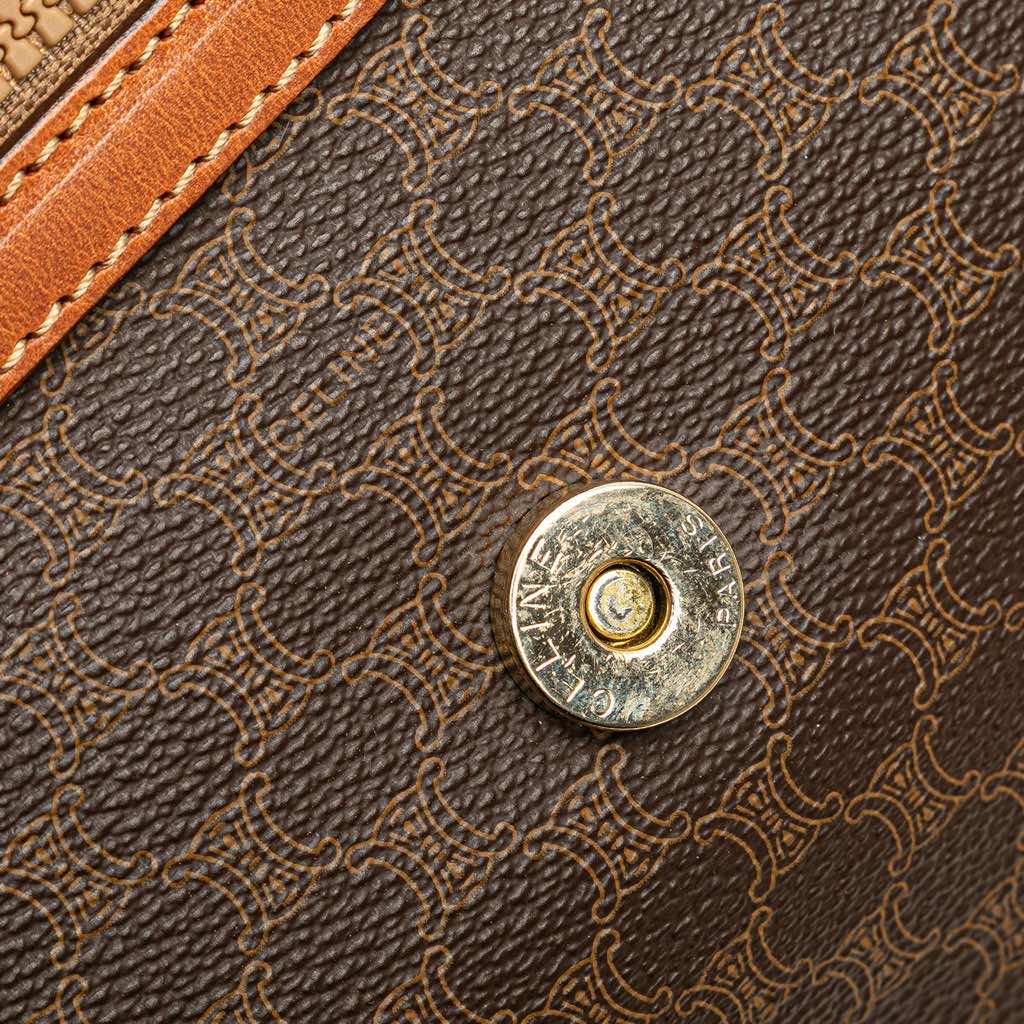 Celine Macadam Coated Canvas Clutch - Image 11