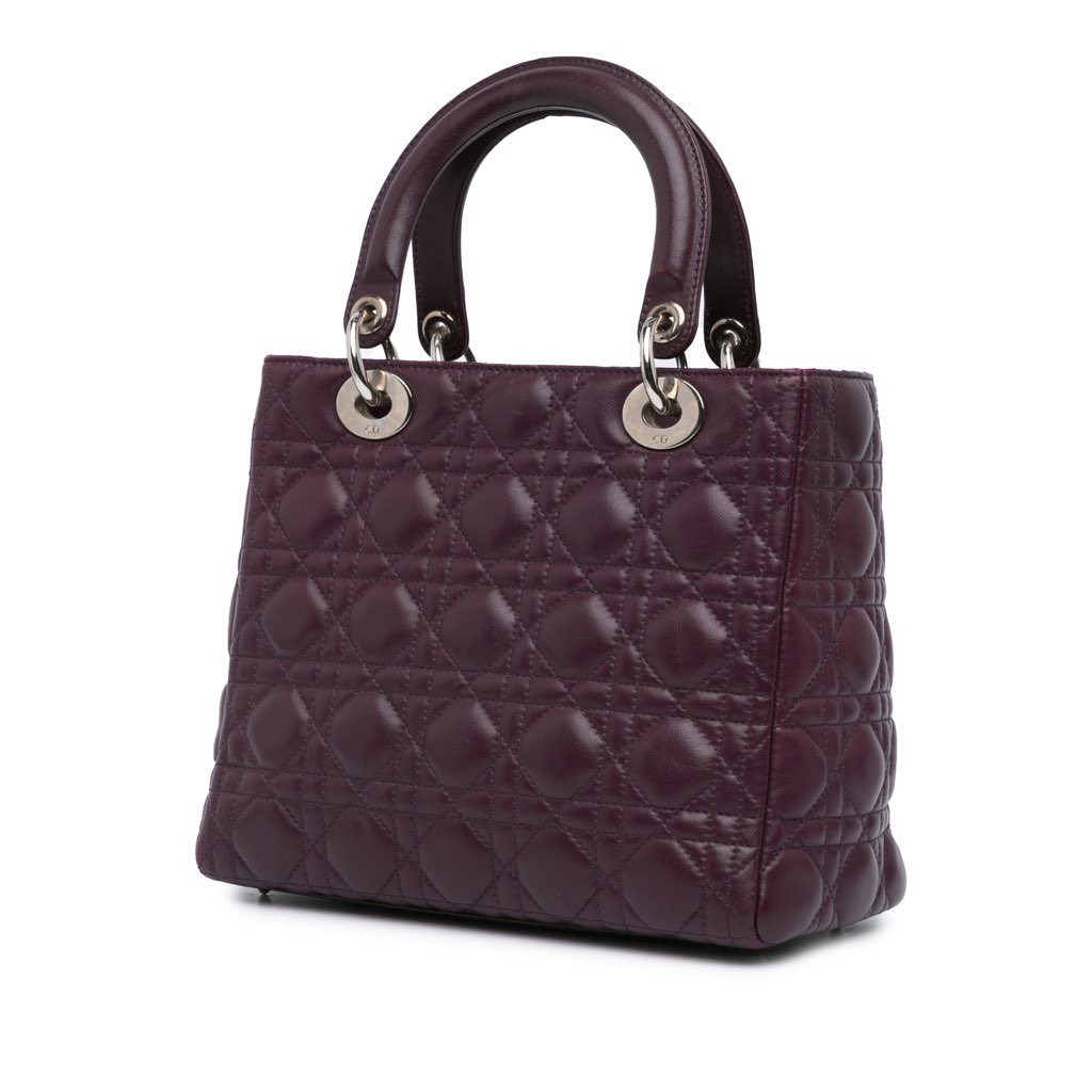 Dior Medium Lambskin Cannage Lady Dior - 2