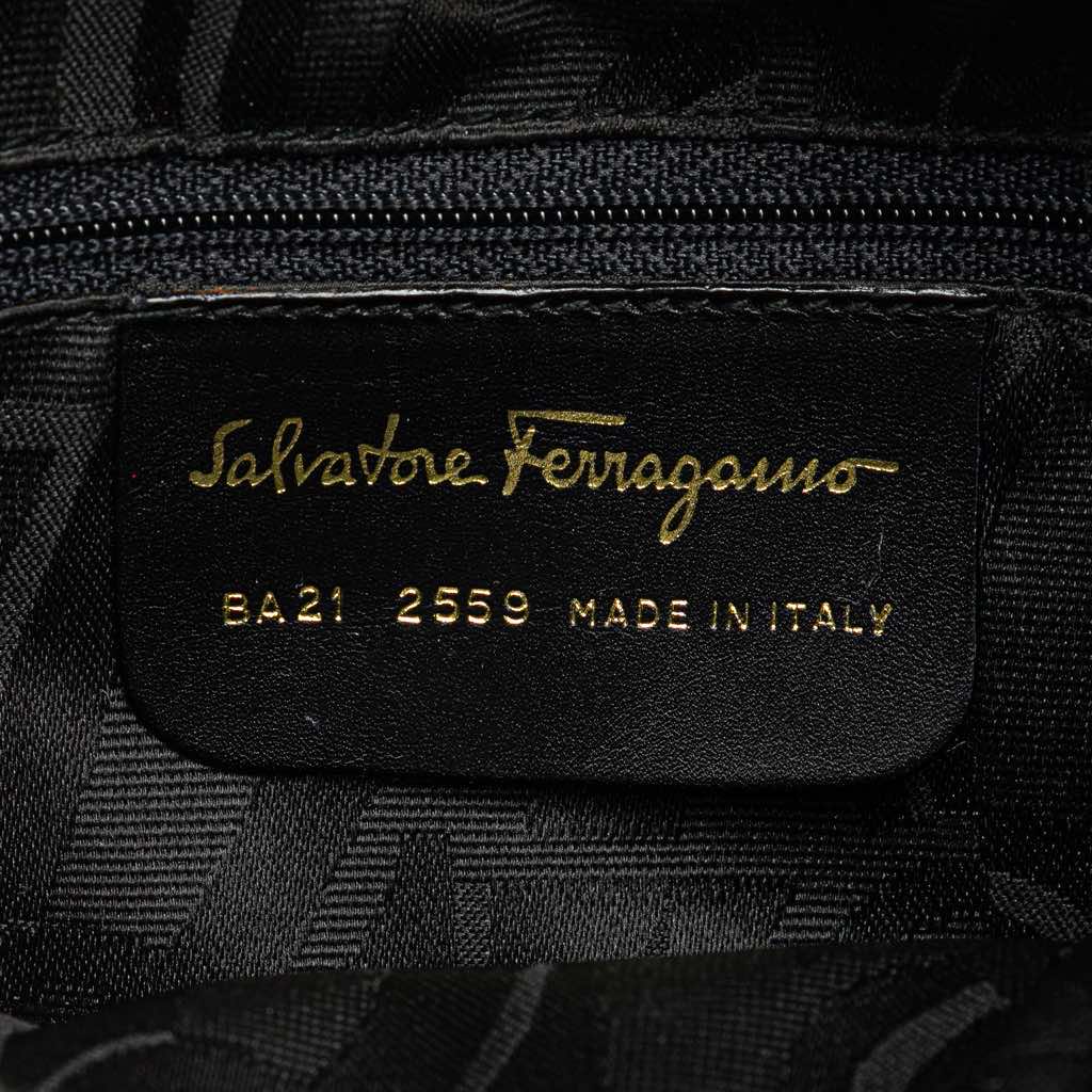 Salvatore Ferragamo Embossed Lizard Leather Vara Crossbody - 5