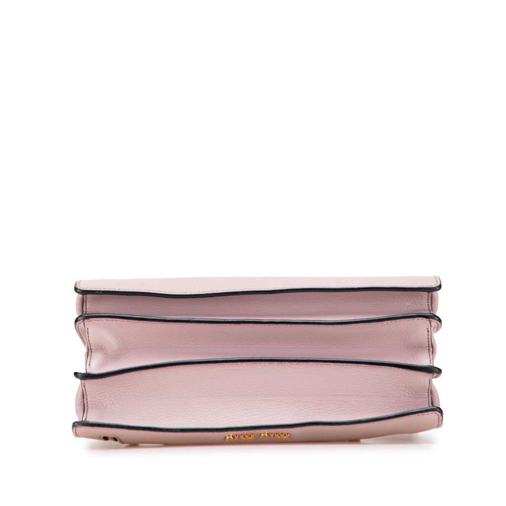 Miu Miu Goatskin Madras Push Lock Tote - 3