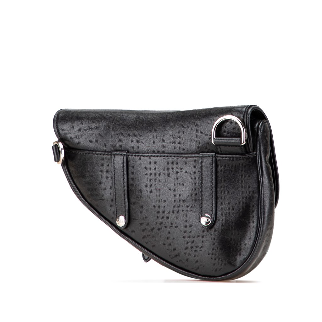 Dior Oblique Perforated Calfskin Galaxy Saddle Bag - 2