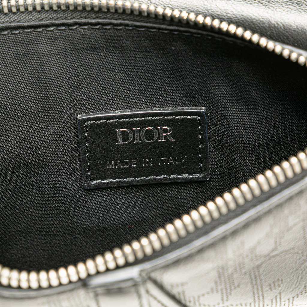 Dior Oblique Perforated Calfskin Galaxy Saddle Bag - 5