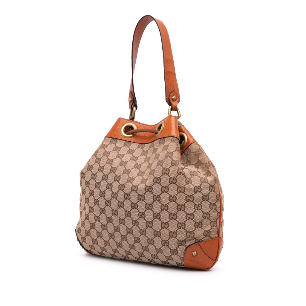 Gucci GG Canvas Nailhead Drawstring Hobo - 2