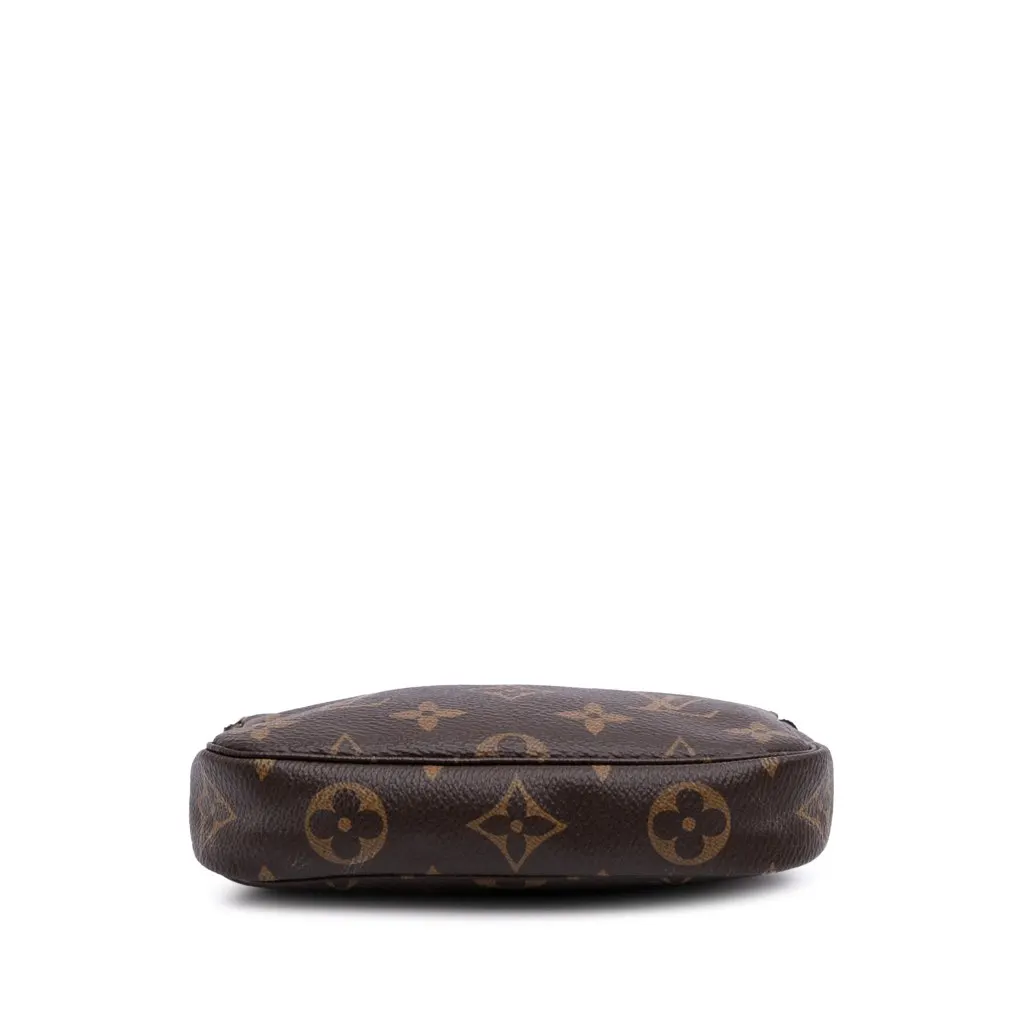 Louis Vuitton Monogram Mini Pochette Accessoires Brown Canvas Good - Inside View