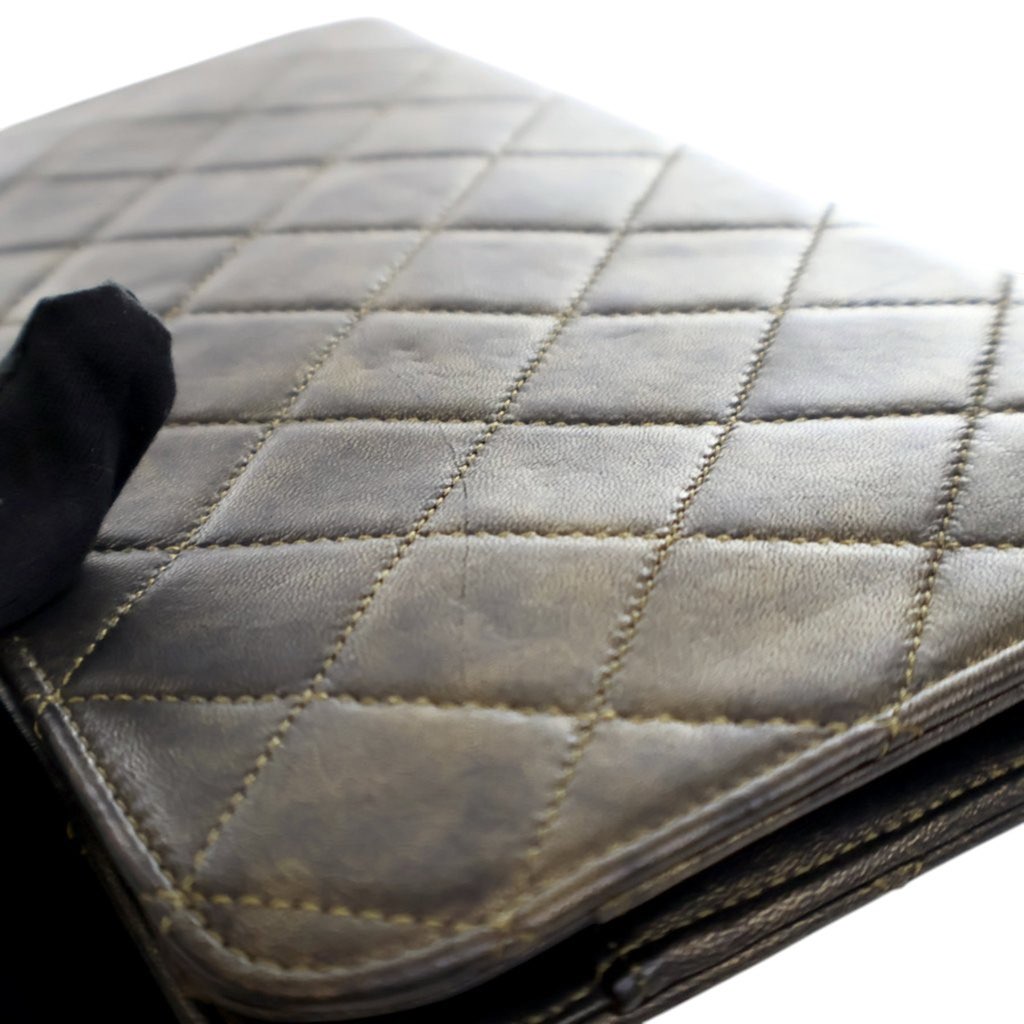 Chanel Metallic Lambskin CC Chain Fringe Clutch - Image 15