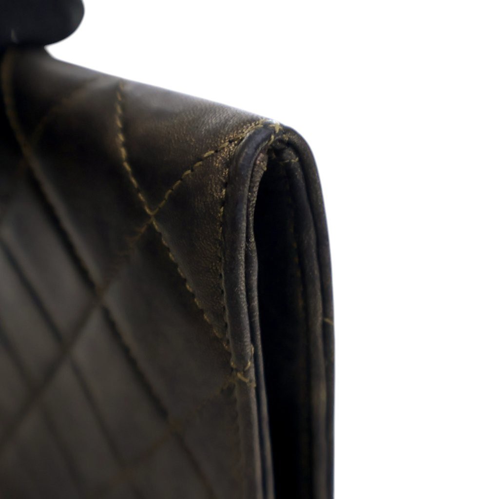 Chanel Metallic Lambskin CC Chain Fringe Clutch - Image 16