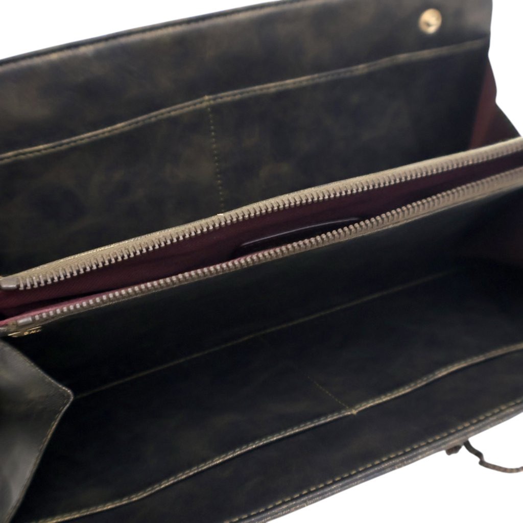 Chanel Metallic Lambskin CC Chain Fringe Clutch - Side view