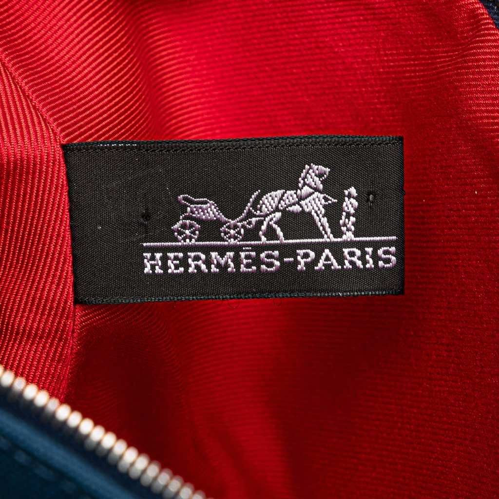 Hermès Mini Toile Palmyre Pouch - Side view