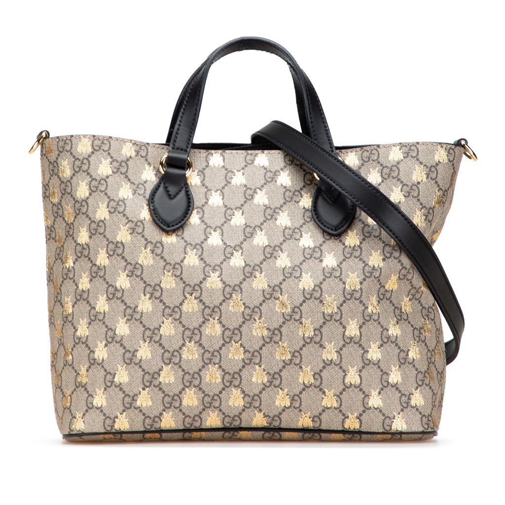 Gucci Small GG Supreme Bees Soft Tote