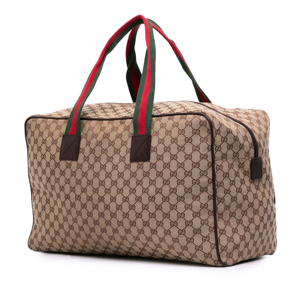 Gucci GG Canvas Web Travel Bag - 2
