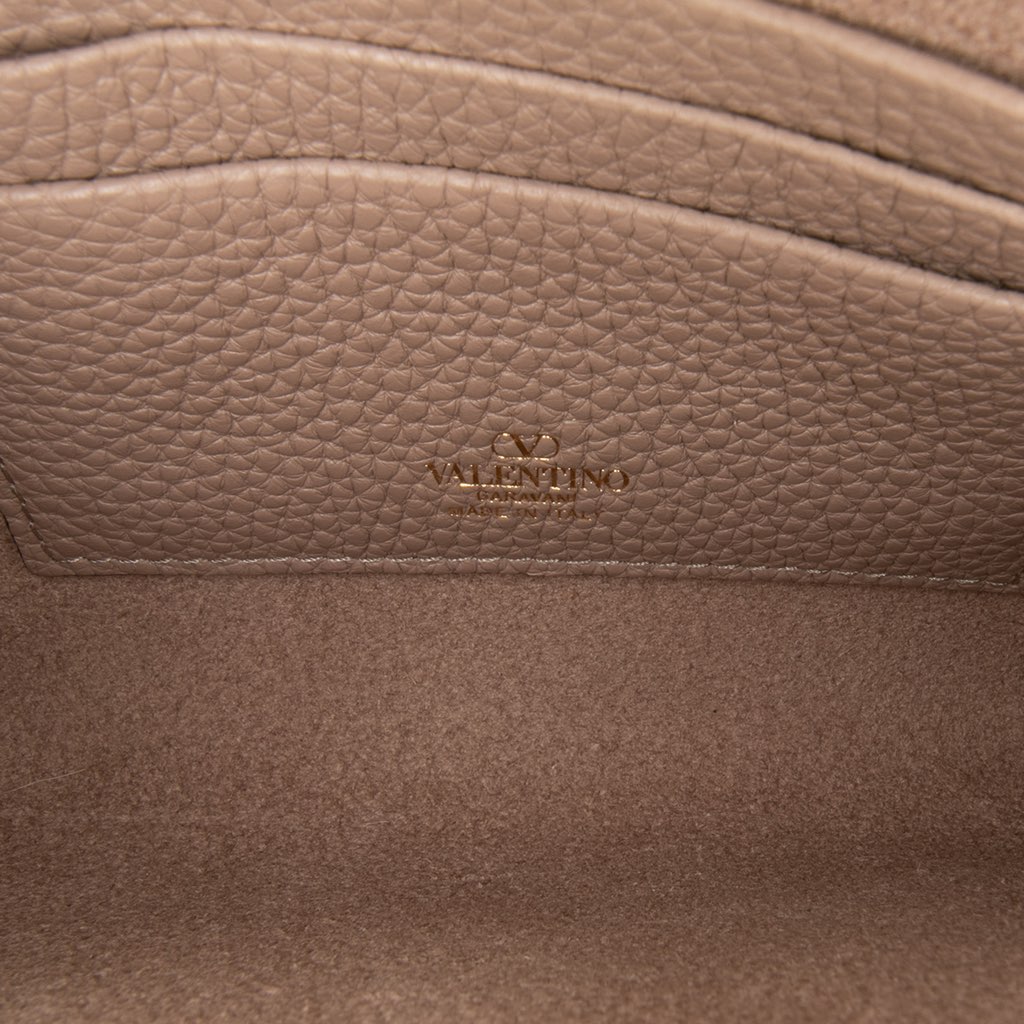 Valentino Leather Rockstud Wallet on Chain with Coin Pouch - 5