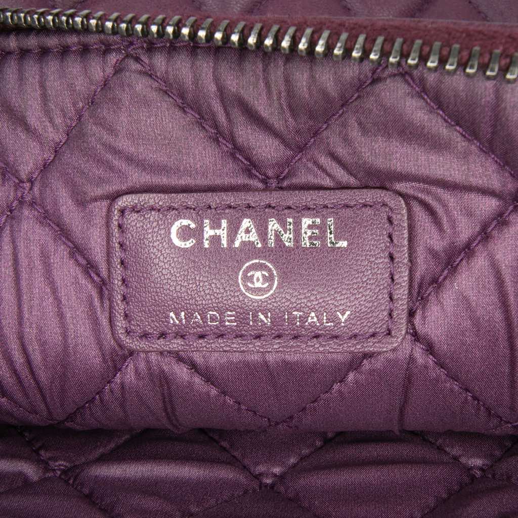 Chanel Medium Quilted Lambskin Boy O Case Clutch - Side view