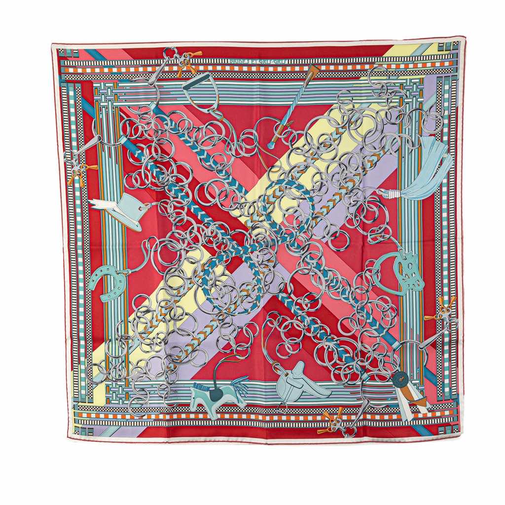 Hermès Brides et Gris Gris Silk Scarf