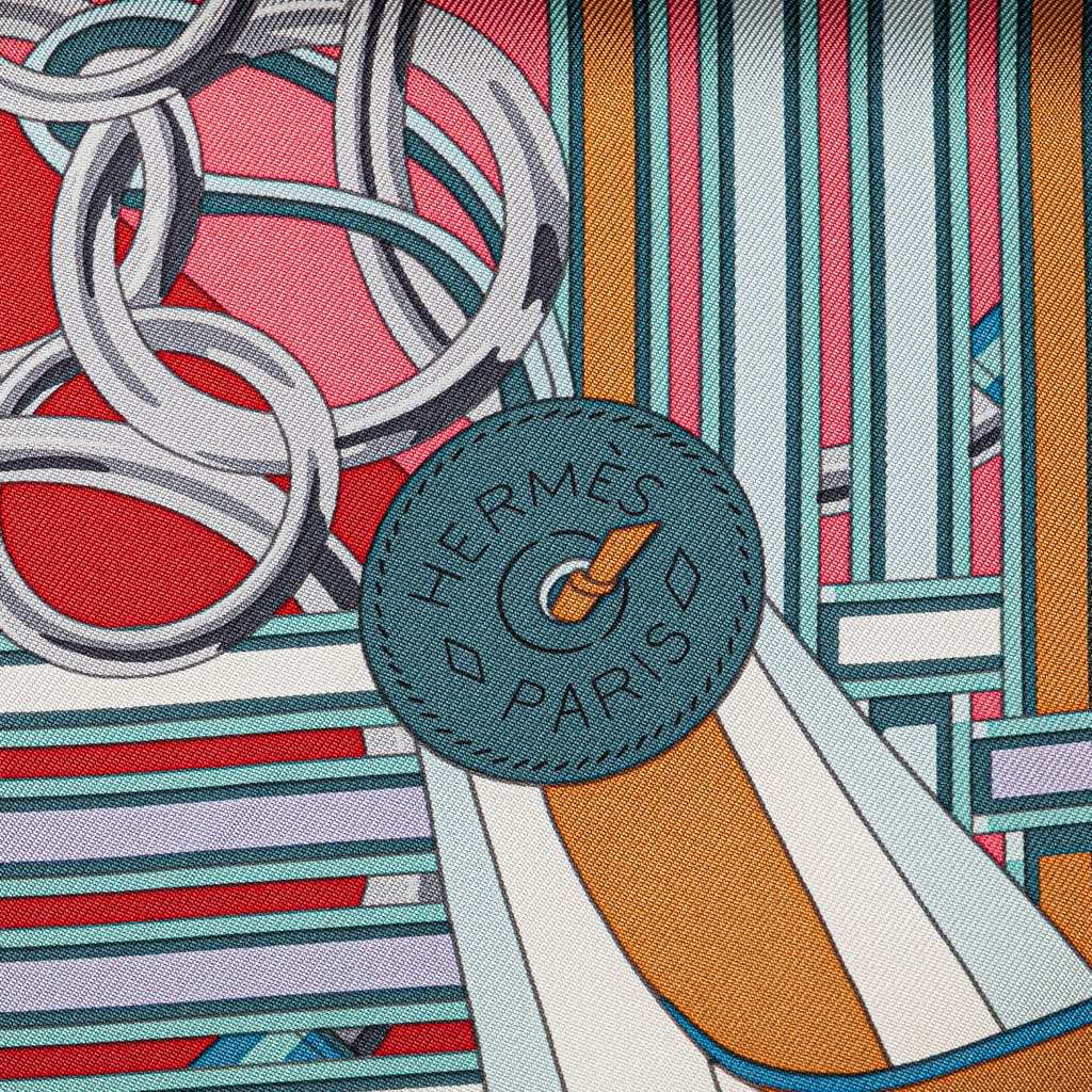 Hermès Brides et Gris Gris Silk Scarf - Back view