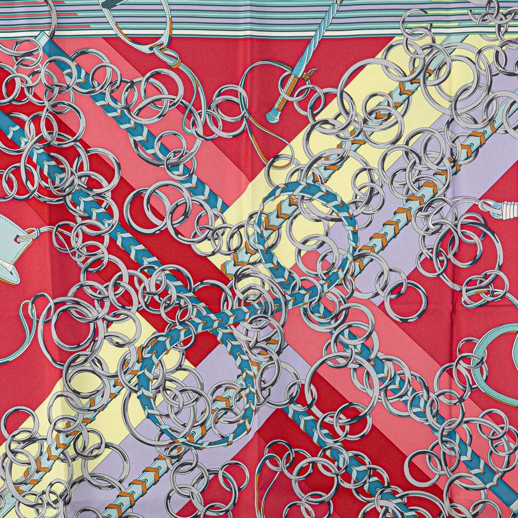 Hermès Brides et Gris Gris Silk Scarf - Side view