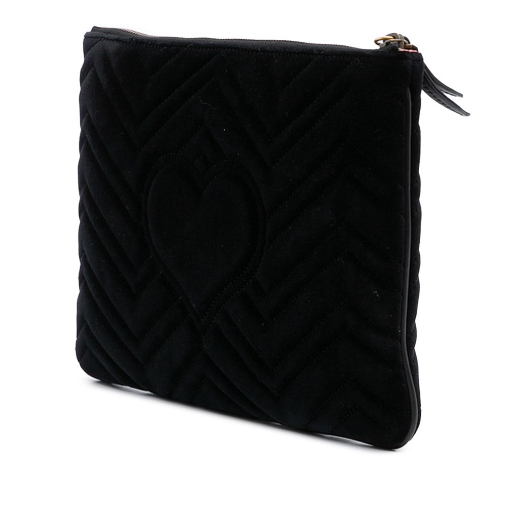 Gucci GG Marmont Matelasse Velvet Clutch - 2