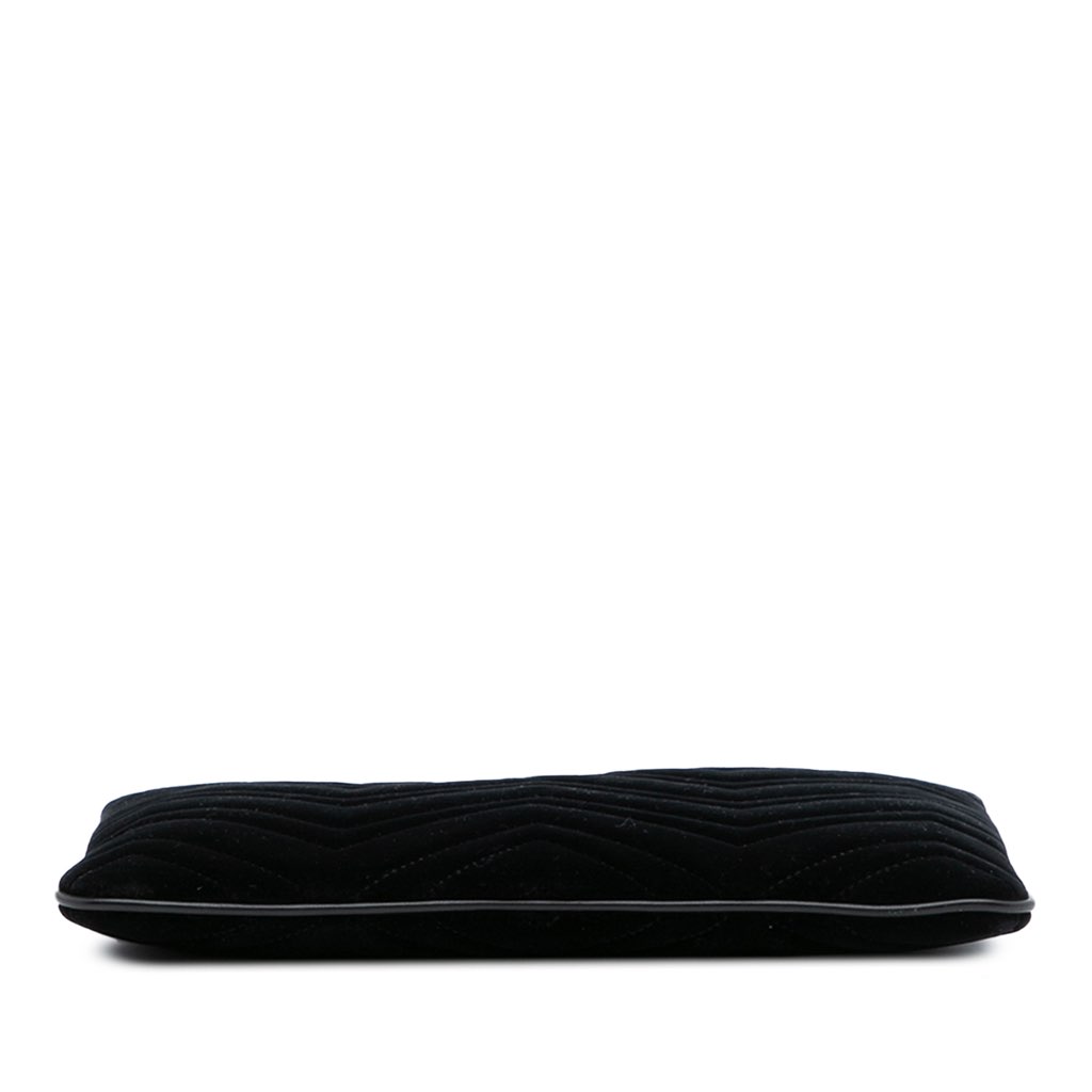 Gucci GG Marmont Matelasse Velvet Clutch - 3