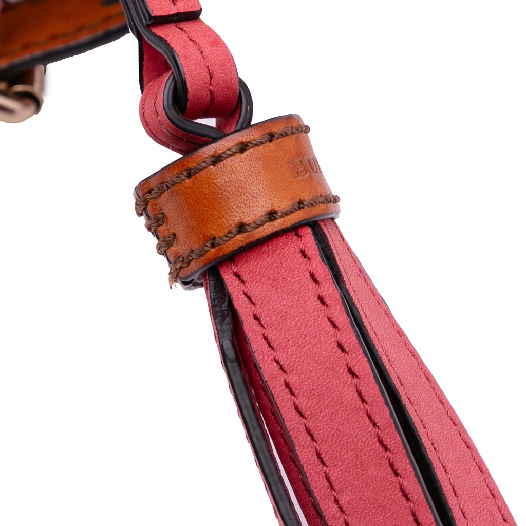 Burberry Small Mega Check Canvas and Suede Fringe Belgrove Bucket Bag - Image 13