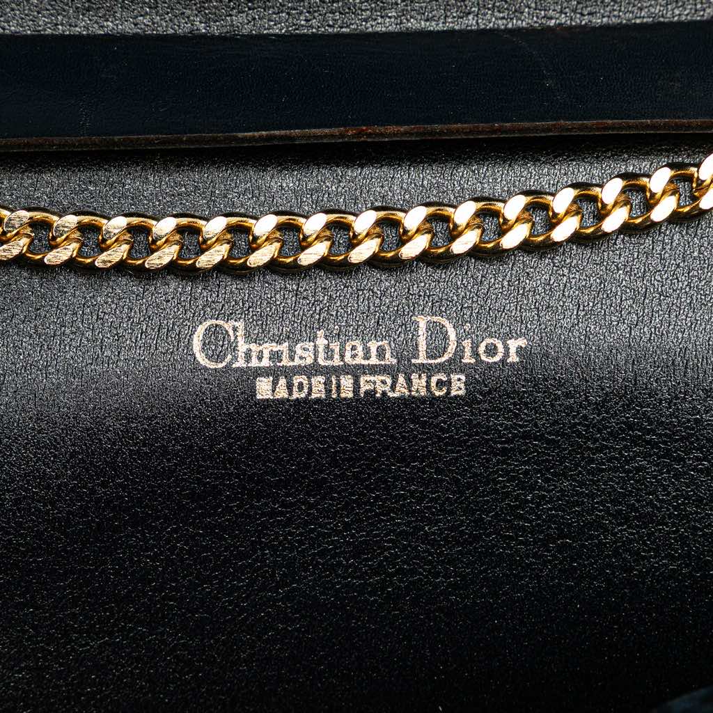 Dior Oblique Canvas Chain Shoulder Bag - Side view