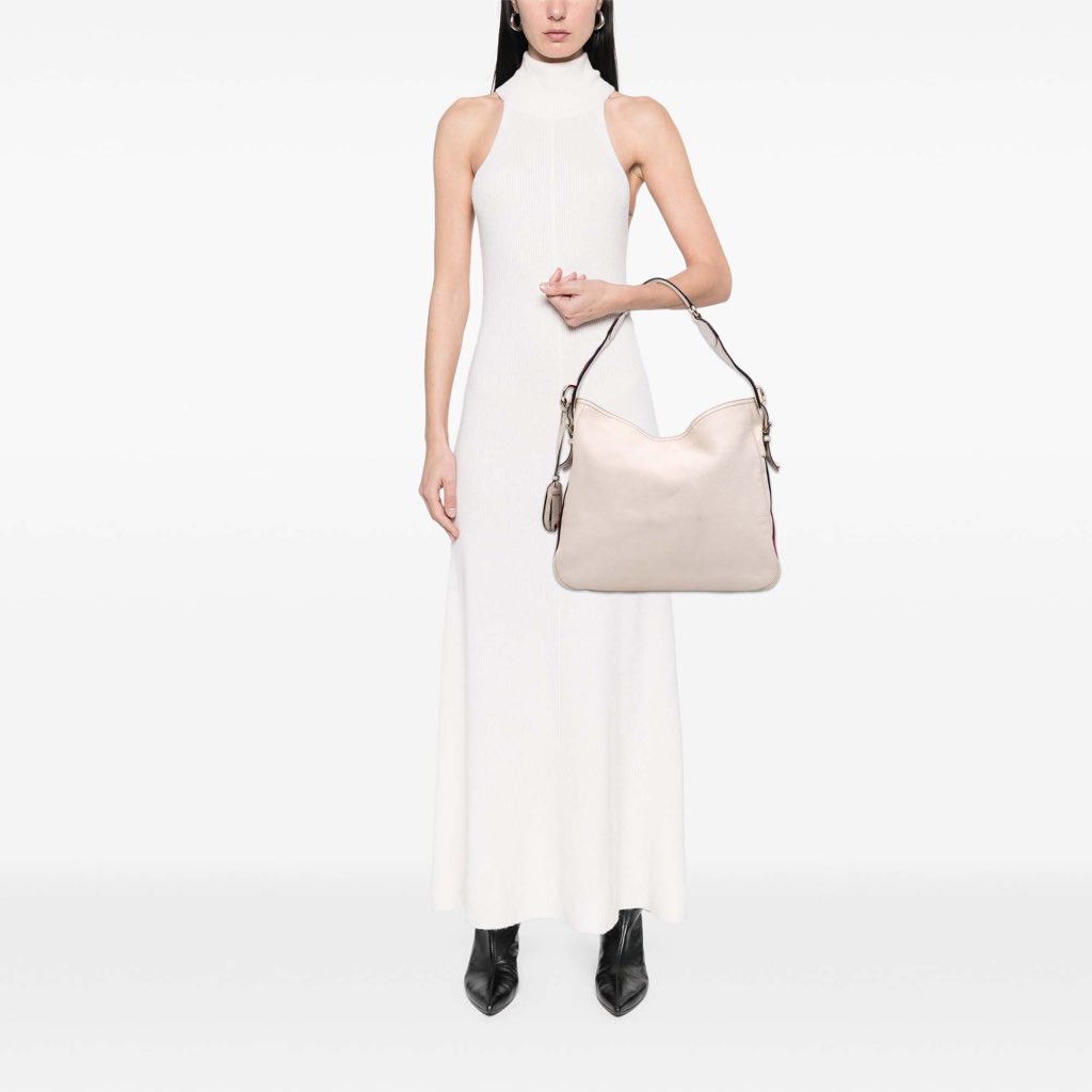 Gucci Medium Pebbled Calfskin Web Heritage Shoulder Bag - Image 13