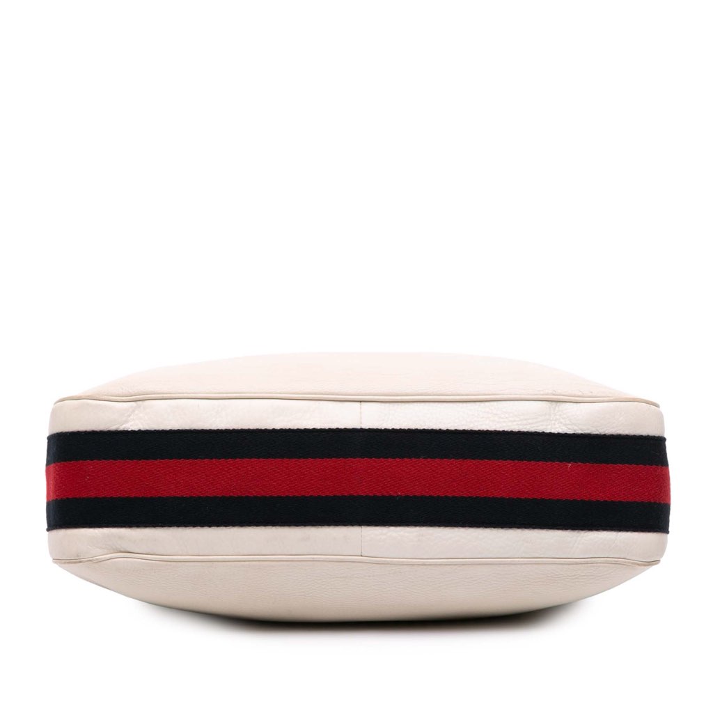 Gucci Medium Pebbled Calfskin Web Heritage Shoulder Bag - Image 6