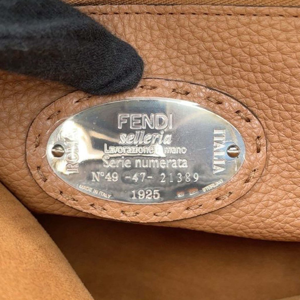 Fendi Medium Leather Peekaboo Selleria Satchel - 5