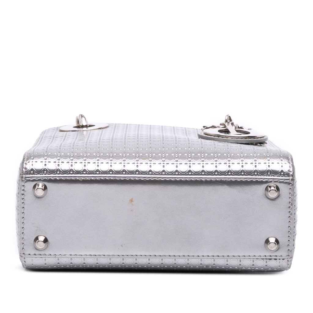 Dior Mini Metallic Patent Microcannage Lady Dior - 3