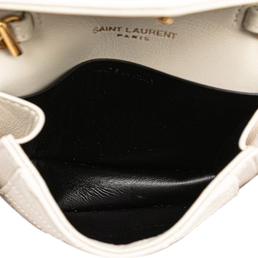 Saint Laurent Micro Quilted Lambskin Monogram Gaby Crossbody - 4