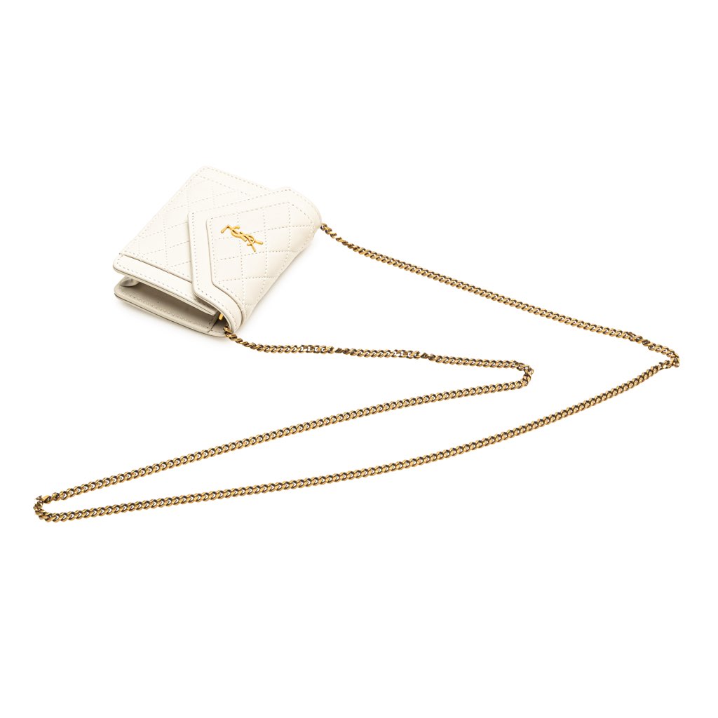 Saint Laurent Micro Quilted Lambskin Monogram Gaby Crossbody - Image 11