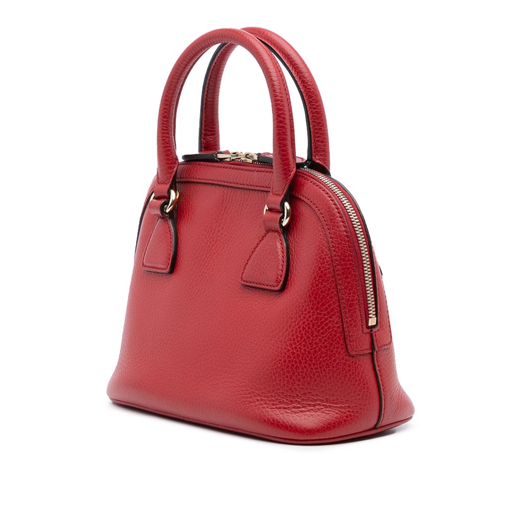 Gucci Mini Leather GG Charm Dome Satchel - 2