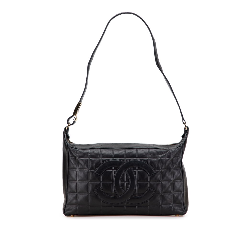Chanel Medium Lambskin Chocolate Bar Shoulder Bag