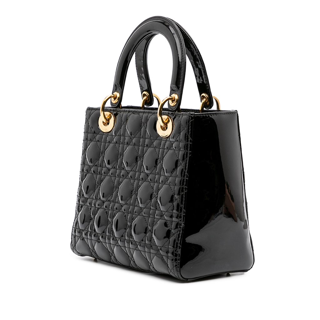 Dior Medium Patent Cannage Lady Dior - 2