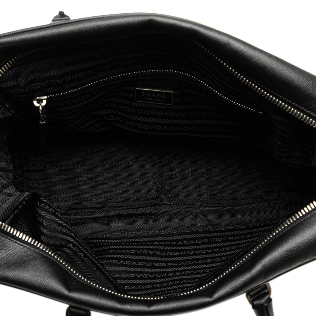 Prada Saffiano Bauletto Handbag - 4